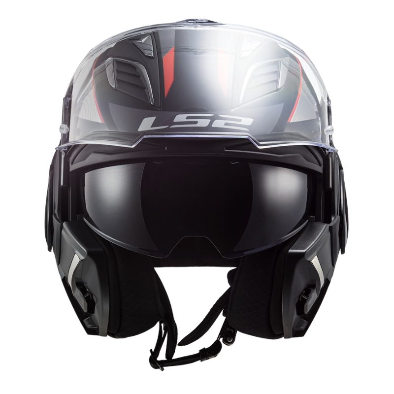 Cască de motociclist LS2 FF900 Valiant II Hub negru-gri-roșu