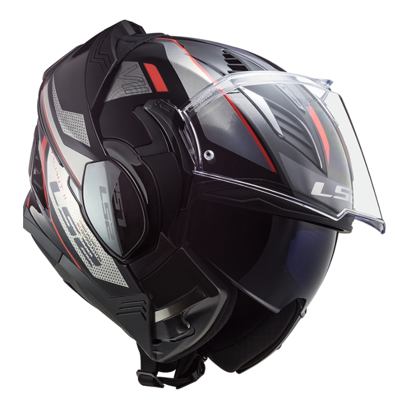 Cască de motociclist LS2 FF900 Valiant II Hub negru-gri-roșu