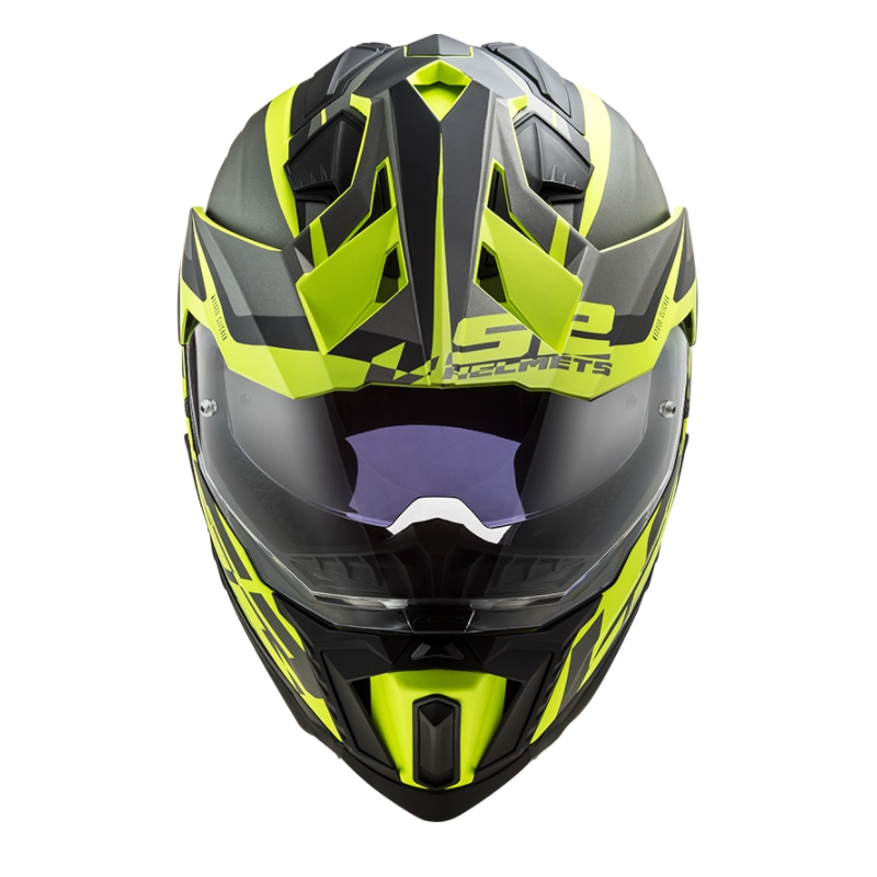 Cască de enduro LS2 MX701 Explorer Alter negru-gri-galben-fluo galben