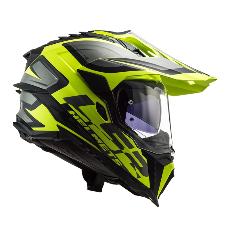 Cască de enduro LS2 MX701 Explorer Alter negru-gri-galben-fluo galben