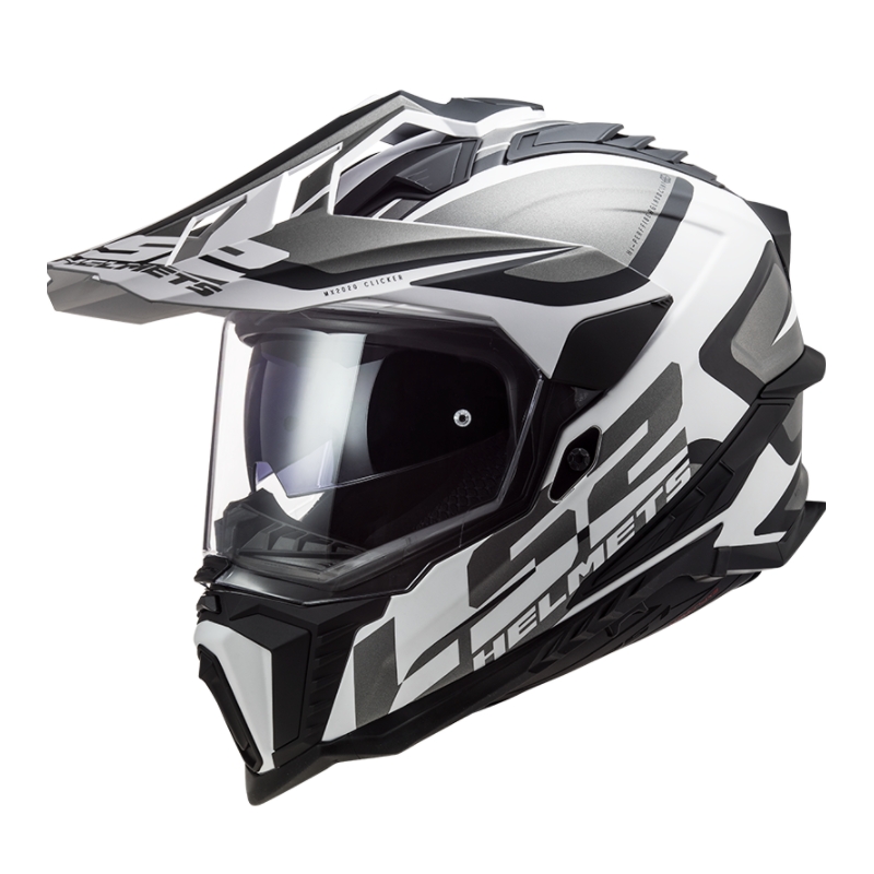 Cască de enduro LS2 MX701 Explorer Alter alb-negru-gri