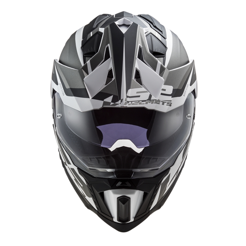 Cască de enduro LS2 MX701 Explorer Alter alb-negru-gri