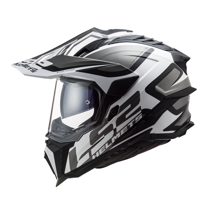 Cască de enduro LS2 MX701 Explorer Alter alb-negru-gri