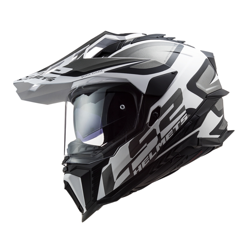Cască de enduro LS2 MX701 Explorer Alter alb-negru-gri