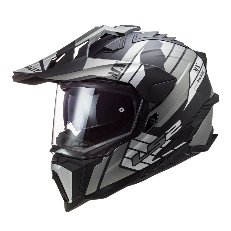 Cască de enduro LS2 MX701 Explorer Atlantis negru-gri-albastru
