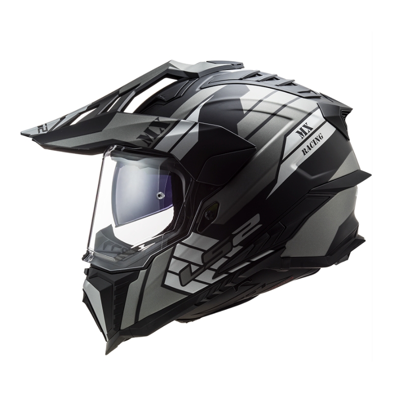 Cască de enduro LS2 MX701 Explorer Atlantis negru-gri-albastru