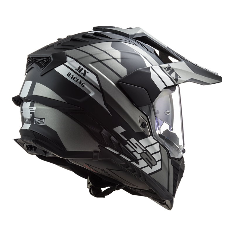 Cască de enduro LS2 MX701 Explorer Atlantis negru-gri-albastru