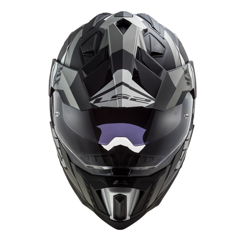 Cască de enduro LS2 MX701 Explorer Atlantis negru-gri-albastru