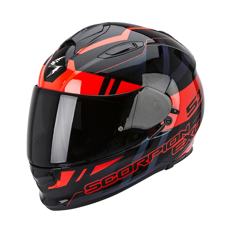 Cască integrală Moto Scorpion EXO-510 Stage negru-roșu lichidare