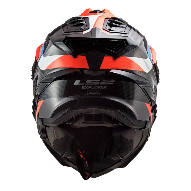 Cască de enduro LS2 MX701 Explorer C Frontier negru-portocaliu-albastru