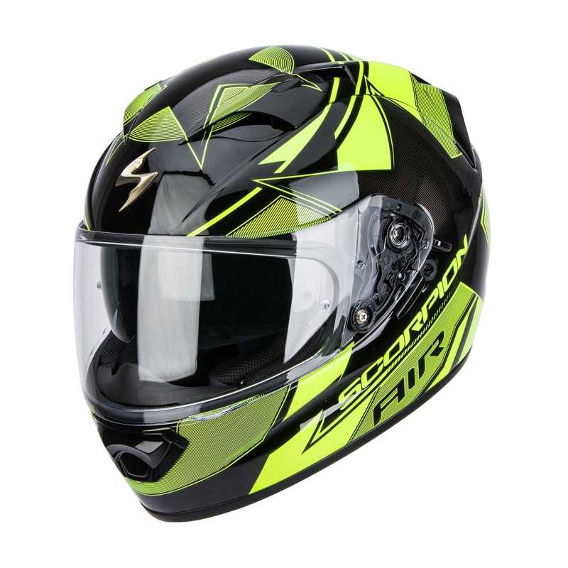 Cască integrală Moto Scorpion EXO-1200 Stella negru-galben-fluo Stella