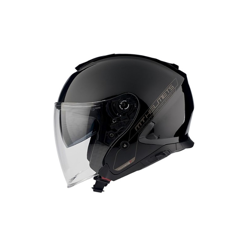Cască de motocicletă deschisă MT Thunder 3 SV Solid black glossy - clasa II