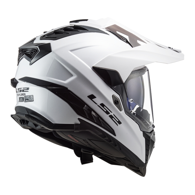 Cască de enduro LS2 MX701 Explorer Solid White