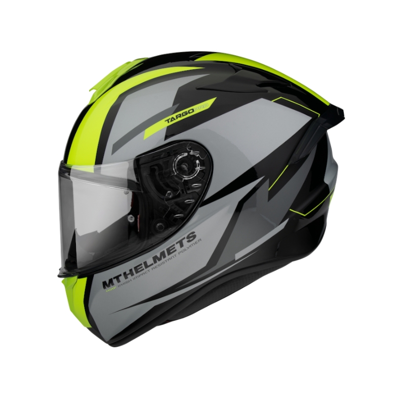 MT FF106 Pro Targo Pro Targo Pro Sound cască de motociclist integrală negru-gri-galben-fluo