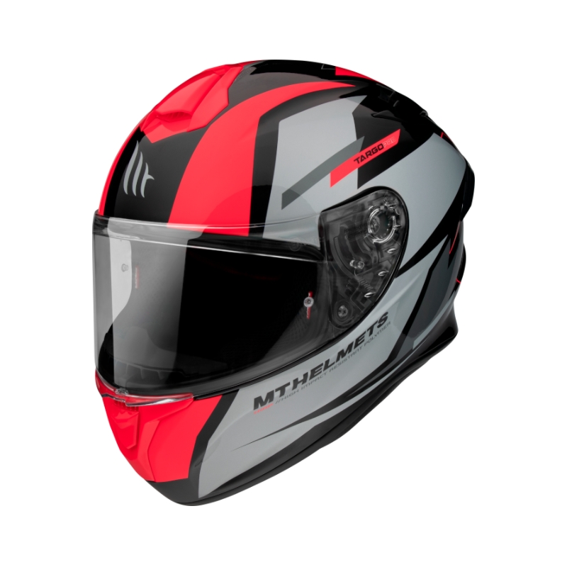 MT FF106 Pro Targo Pro Targo Pro Sound cască de motocicletă integrală negru-gri-fluo roșu lichidare