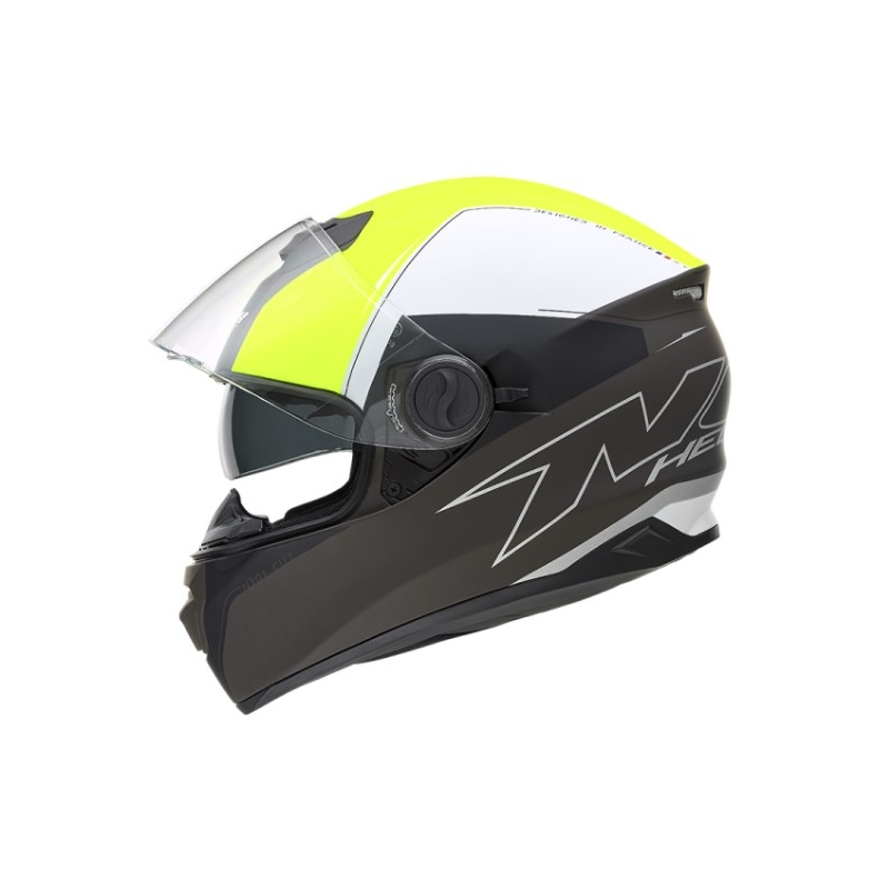 Cască integrală pentru motociclete NOX N301 Cut negru-alb-alb-galben-fluo - clasa II lichidare