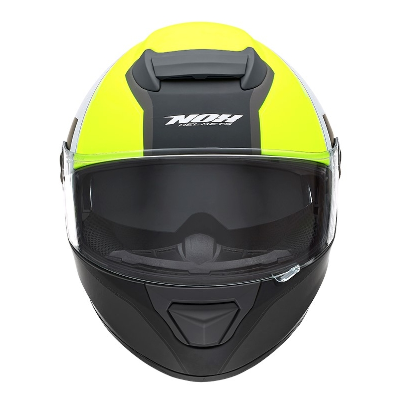 Cască integrală pentru motociclete NOX N301 Cut negru-alb-alb-galben-fluo - clasa II lichidare
