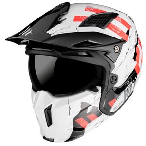 Cască de motociclist MT Streetfighter Skull 2020 negru-alb-alb-portocaliu výprodej