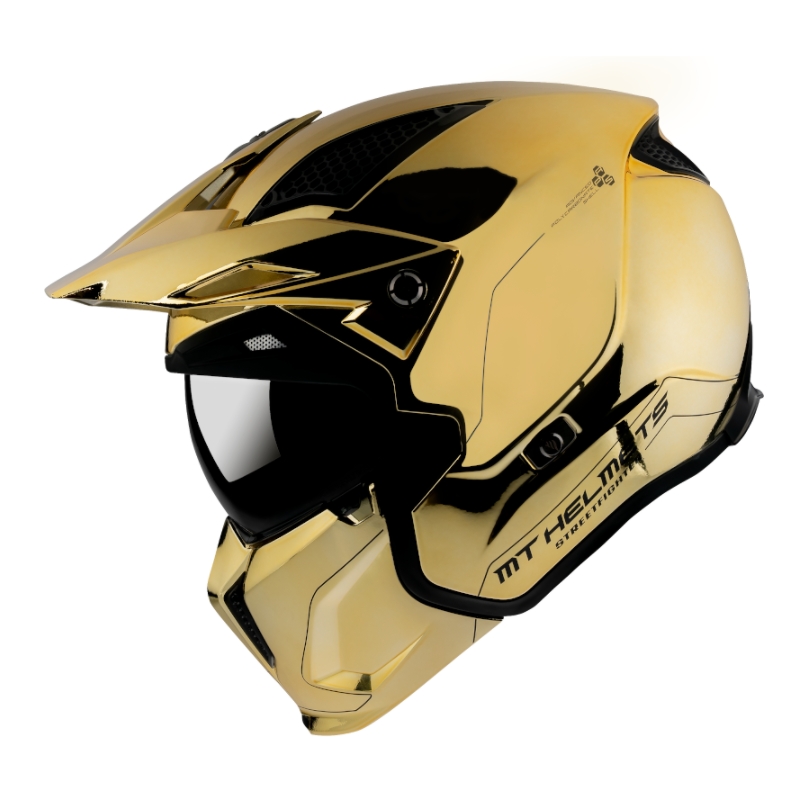 MT Streetfighter SV Casca de motocicletă MT Streetfighter SV cromată auriu lichidare