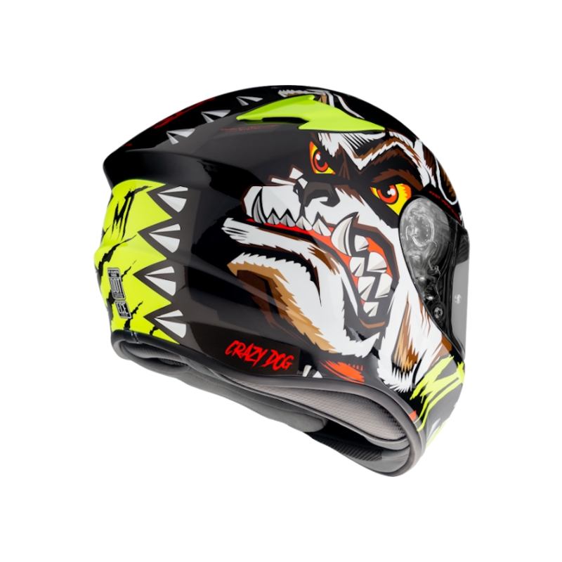 MT Targo Crazy Dog cască de motocicletă integrală neagră