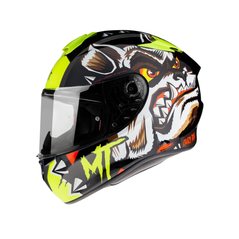 MT Targo Crazy Dog cască de motocicletă integrală neagră
