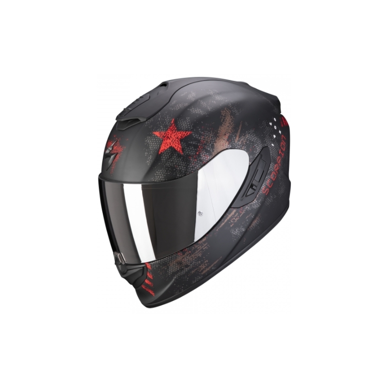 Cască integrală pentru motociclete Scorpion Exo-1400 Air Asio negru-roșu
