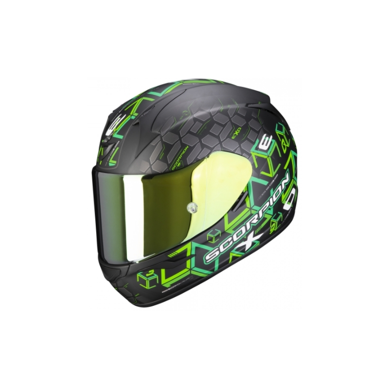 Cască integrală Scorpion EXO-390 Cube negru-verde lichidare