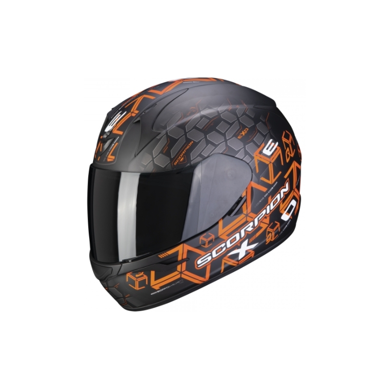 Cască integrală Scorpion EXO-390 Cube negru-portocaliu lichidare