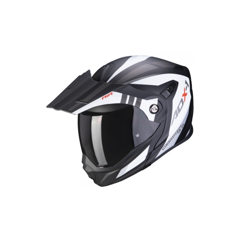 Cască de enduro Scorpion ADX-1 Lontano alb-negru Flip-up