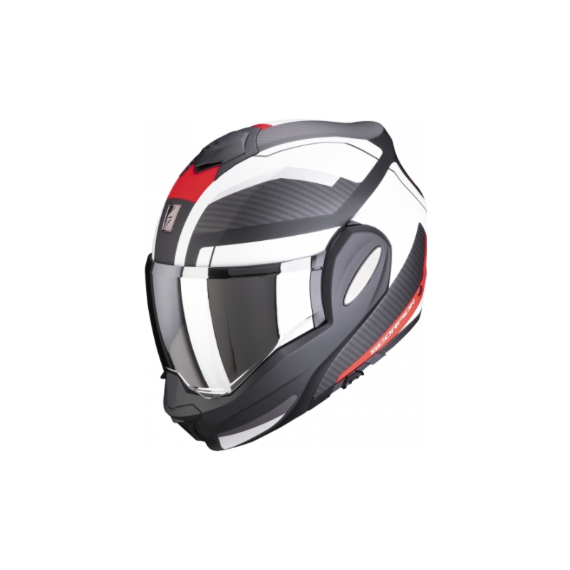 Cască de protecție Scorpion EXO-TECH Trap negru-alb-roșu