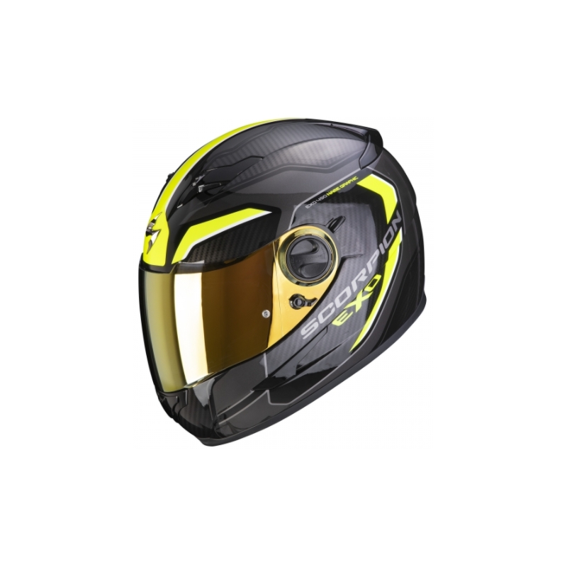 Cască integrală Scorpion EXO-490 Supernova negru-galben-fluo