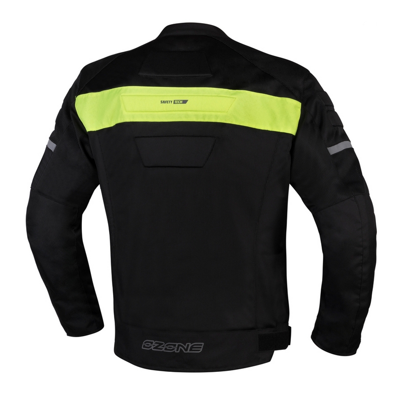 Jachetă de motocicletă Ozone Dart negru-galben-fluo