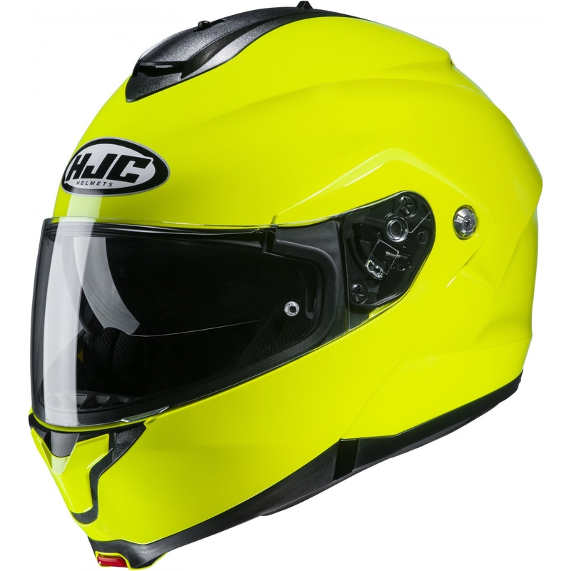 Cască de motociclist HJC C91 verde fluo flip-up