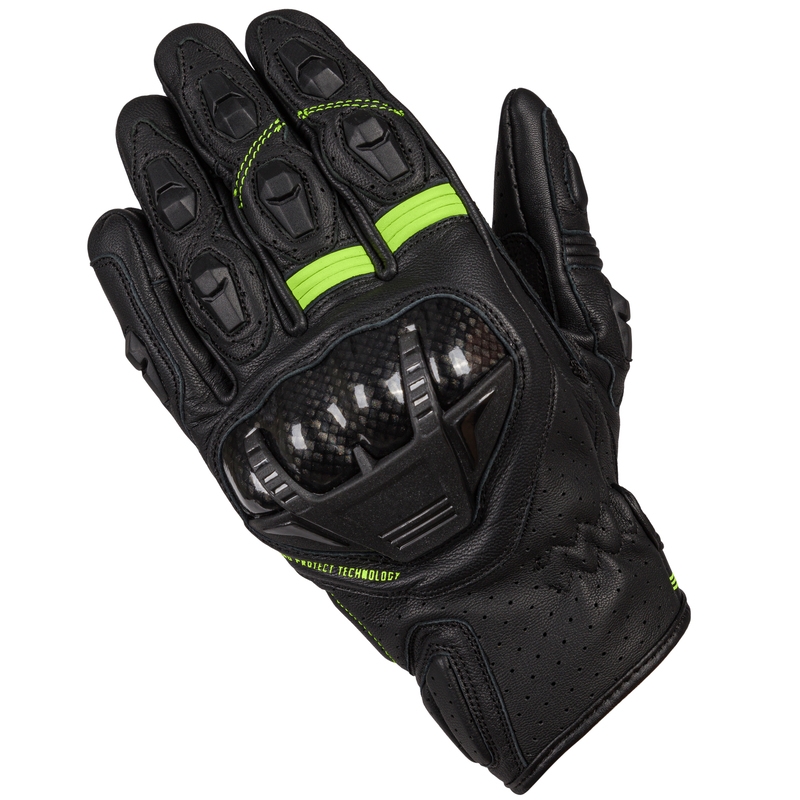 Mănuși de motociclete Ozone RS-600 SH negru-fluo galben lichidare