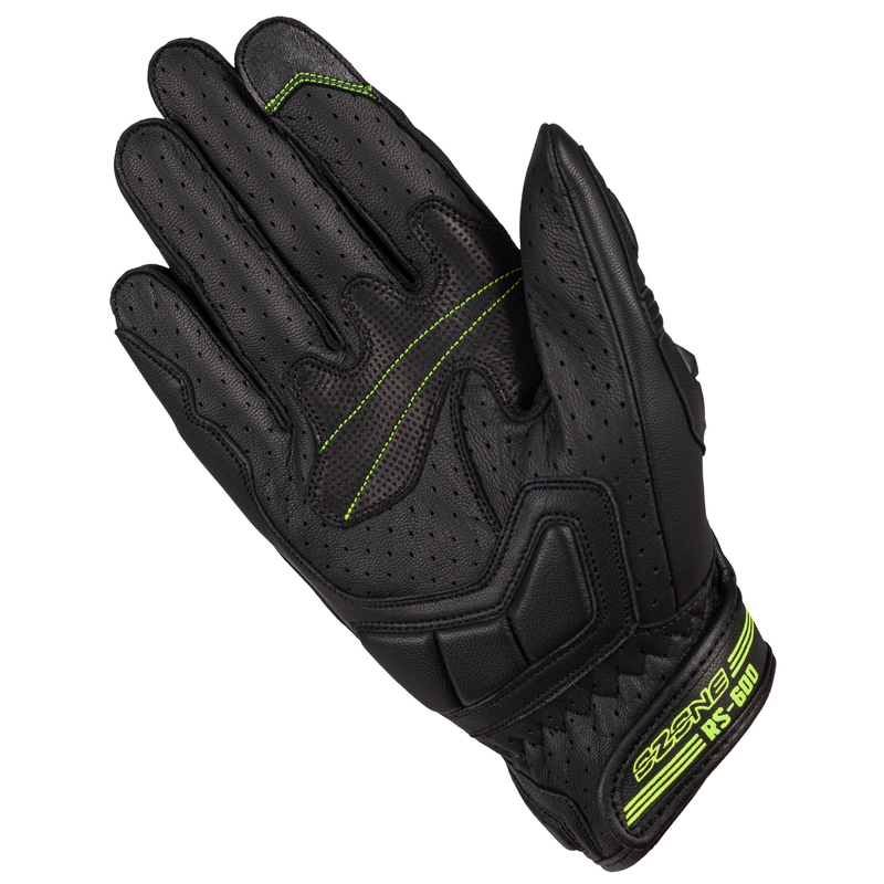 Mănuși de motociclete Ozone RS-600 SH negru-fluo galben lichidare