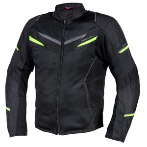 Jachetă de motociclist Rebelhorn Flux negru-galben-fluo výprodej lichidare