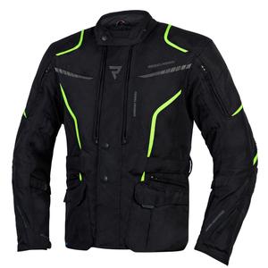 Jachetă pentru motociclete Rebelhorn Hiker III negru-galben-fluo