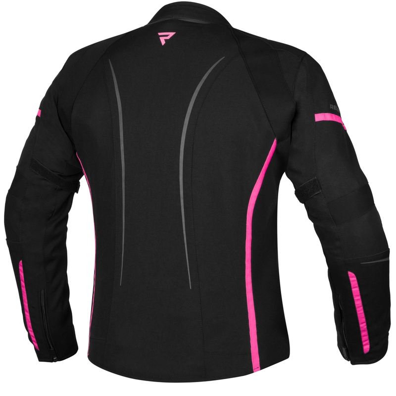 Jachetă de motocicletă pentru femei Rebelhorn Luna Black-Fluo Pink lichidare