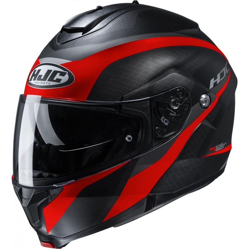 Cască de motociclist HJC C91 Taly MC1SF negru-gri-roșu flip-up