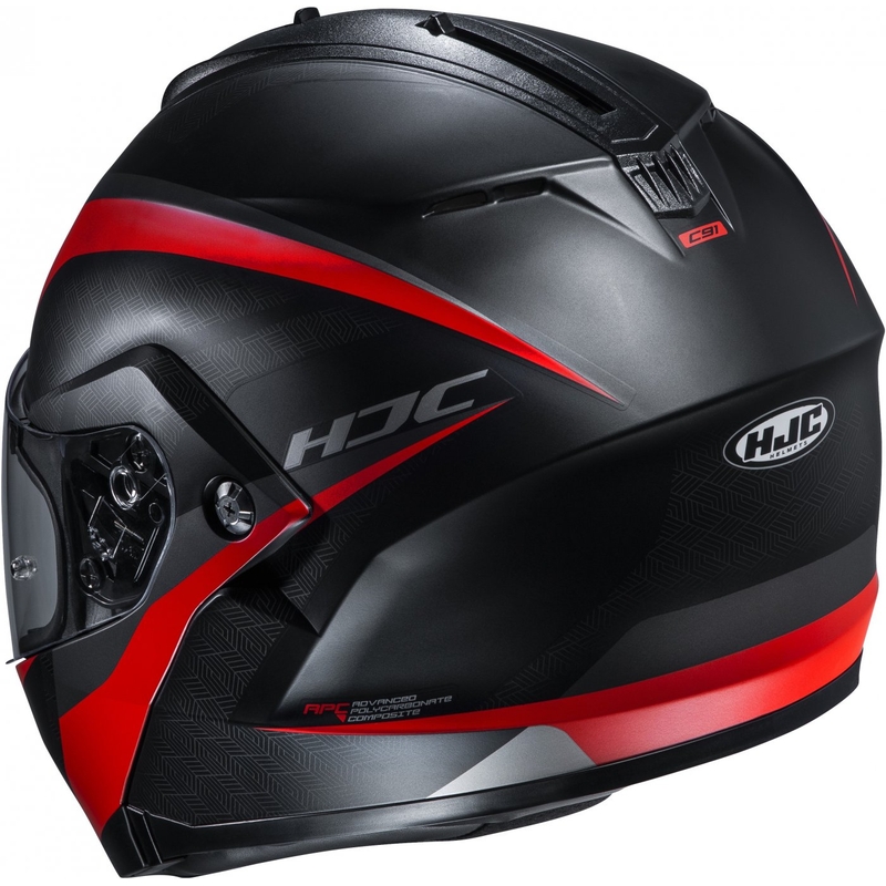 Cască de motociclist HJC C91 Taly MC1SF negru-gri-roșu flip-up
