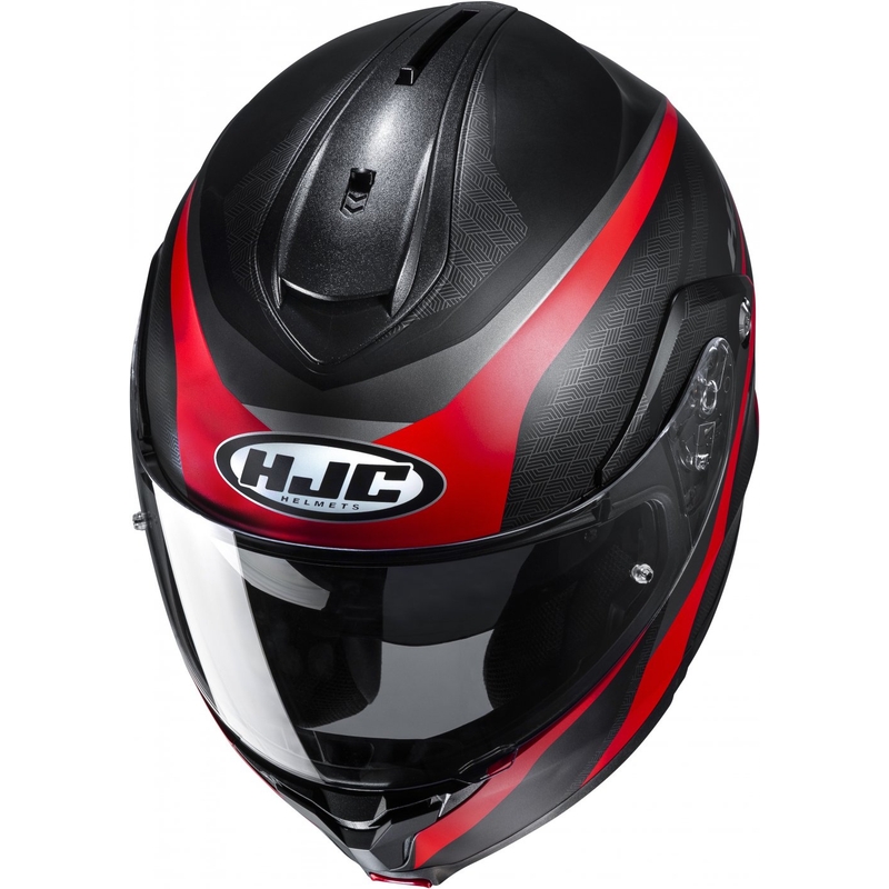 Cască de motociclist HJC C91 Taly MC1SF negru-gri-roșu flip-up