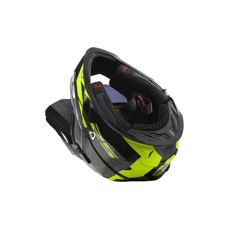 Cască de enduro LS2 MX436 Pioneer Trigger negru-galben-titaniu