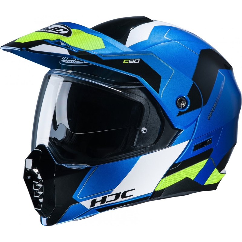 Cască de motociclist HJC C80 Rox MC24 albastru-alb-alb-negru flip-up