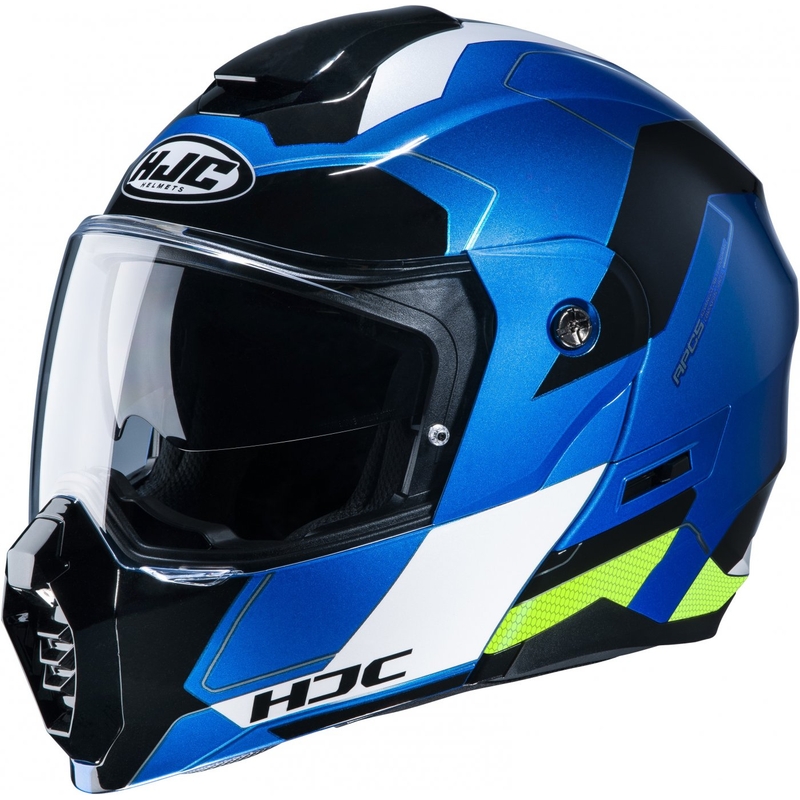 Cască de motociclist HJC C80 Rox MC24 albastru-alb-alb-negru flip-up