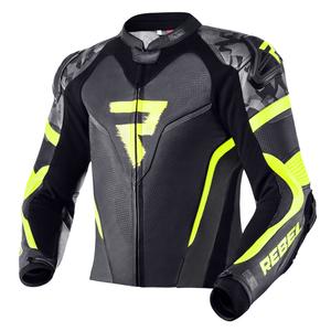 Rebelhorn Rebel jachetă de motociclist Rebel negru-gri-fluo-galben