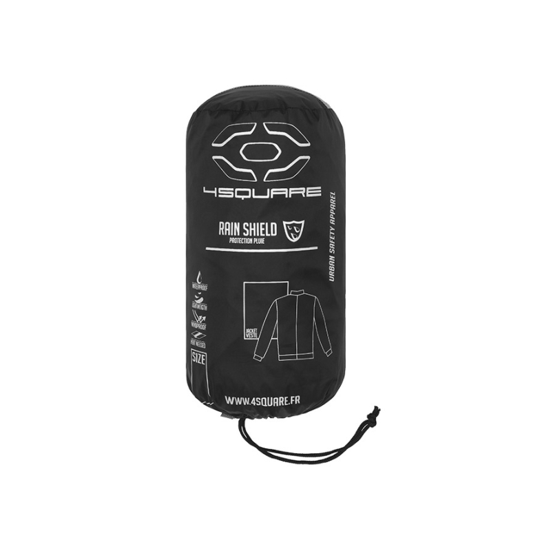 Geacă de ploaie Moto 4SQUARE Raining negru