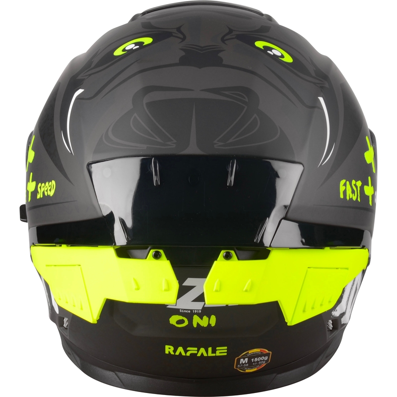 Cască integrală pentru motociclete Lazer Rafale SR Ride Oni gri-alb-alb-galben-fluo lichidare
