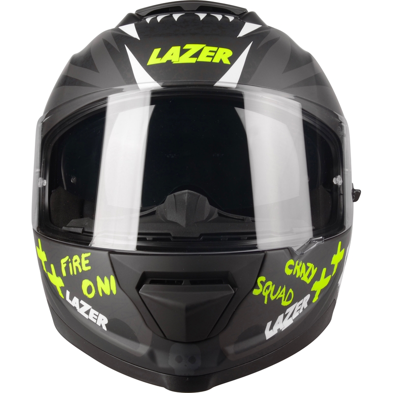 Cască integrală pentru motociclete Lazer Rafale SR Ride Oni gri-alb-alb-galben-fluo lichidare