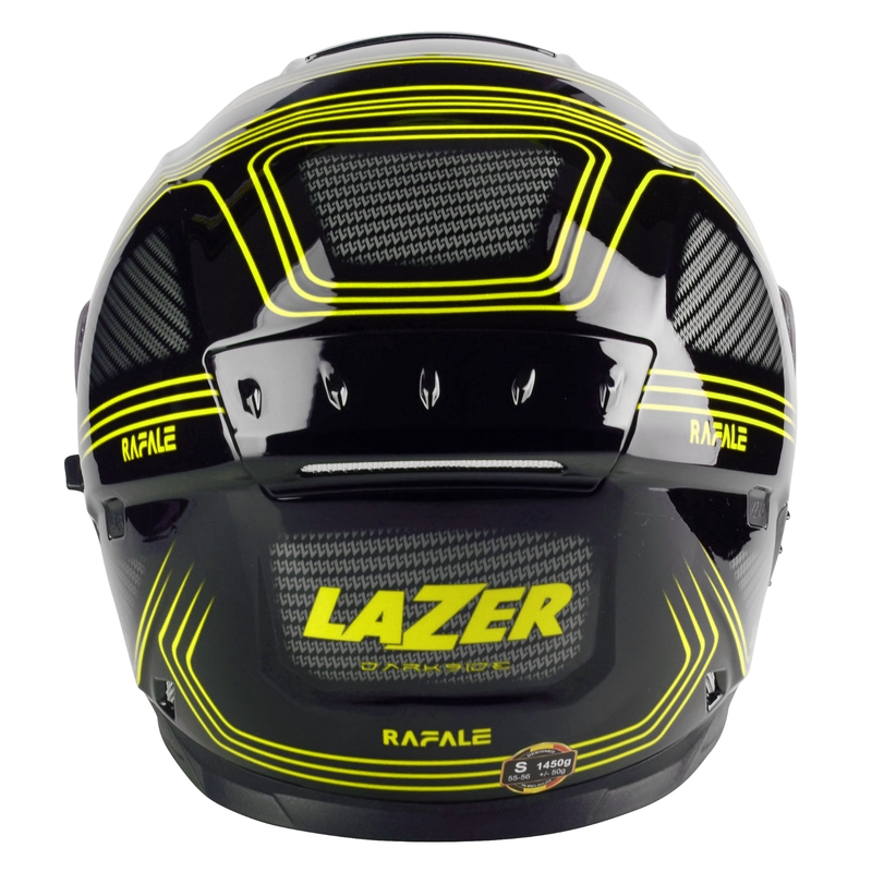 Cască integrală pentru motociclete Lazer Rafale EVO Darkside negru-gri-fluo-galben lichidare