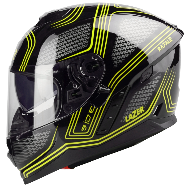 Cască integrală pentru motociclete Lazer Rafale EVO Darkside negru-gri-fluo-galben lichidare